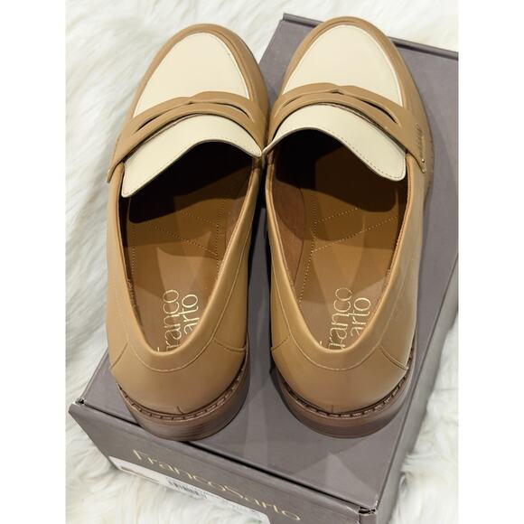 Franco Sarto Women's Chrissy Penny Loafers Size 8.5 Wide Tan Multi Preppy Fall - Picture 11 of 13